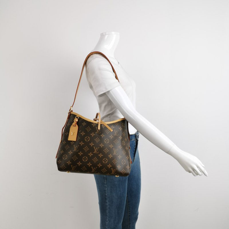 Louis Vuitton (LV) Carry All Small Vegetable Tanned Leather Monogram Print Mother Bag Shoulder Bag Chip Model