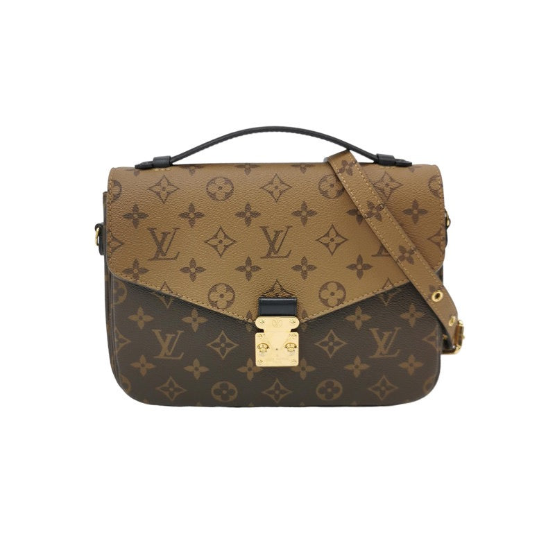 Louis Vuitton (LV) Pochette Metis Medium Cowhide Reverse Old Flower S-lock Messenger Bag Crossbody Shoulder Bag