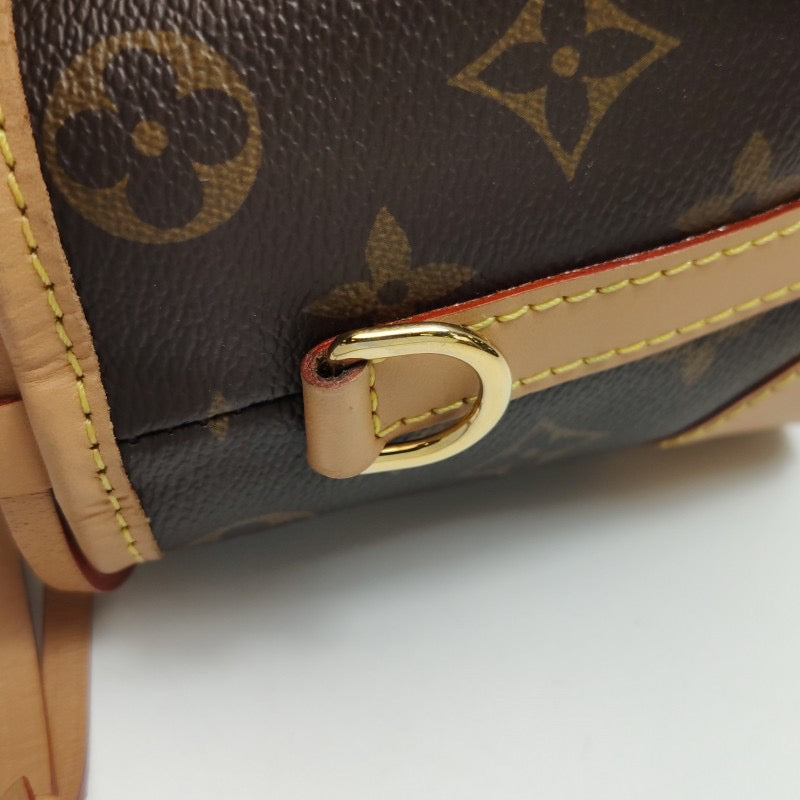 Louis Vuitton (LV) NOÉ PURSENano vegetable tanned leather Monogram print drawstring bucket bag crossbody bag shoulder bag