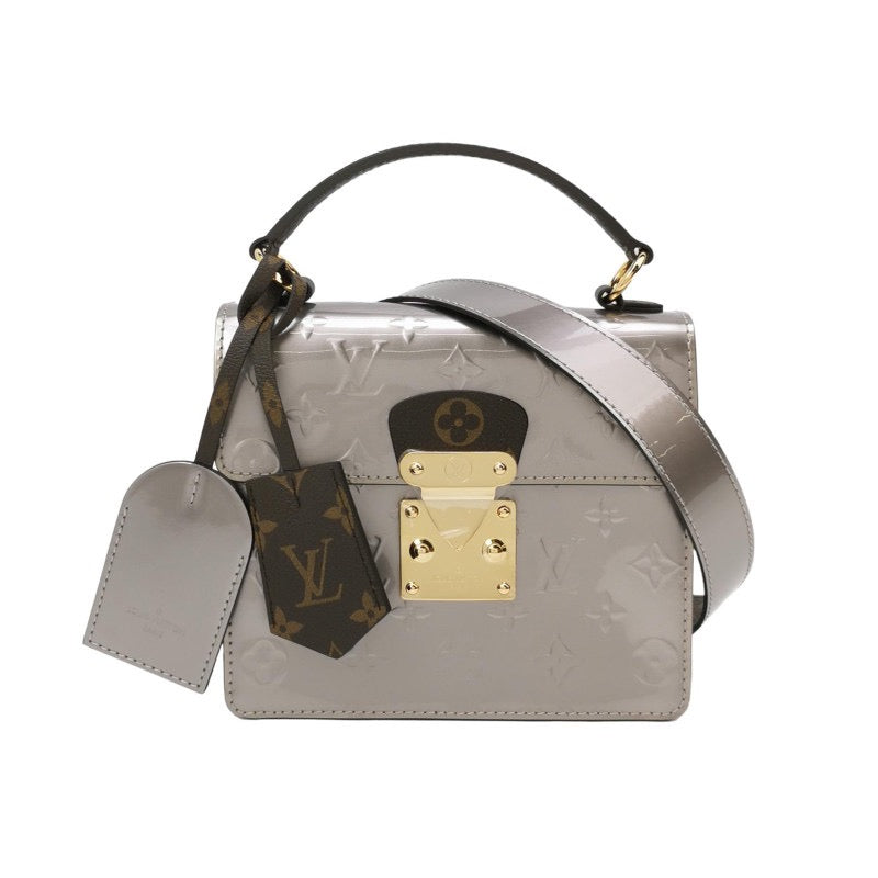 Louis Vuitton (LV) Spring Street Patent Leather Embossed Old Flower S-lock Lock Crossbody Bag Shoulder Bag