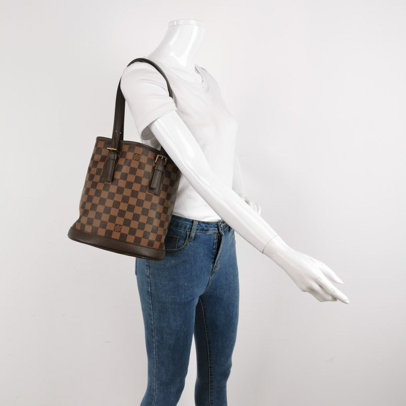 Louis Vuitton (LV) Marais Bucket Small Cowhide Monogram Print Adjustable Strap Shoulder Bag