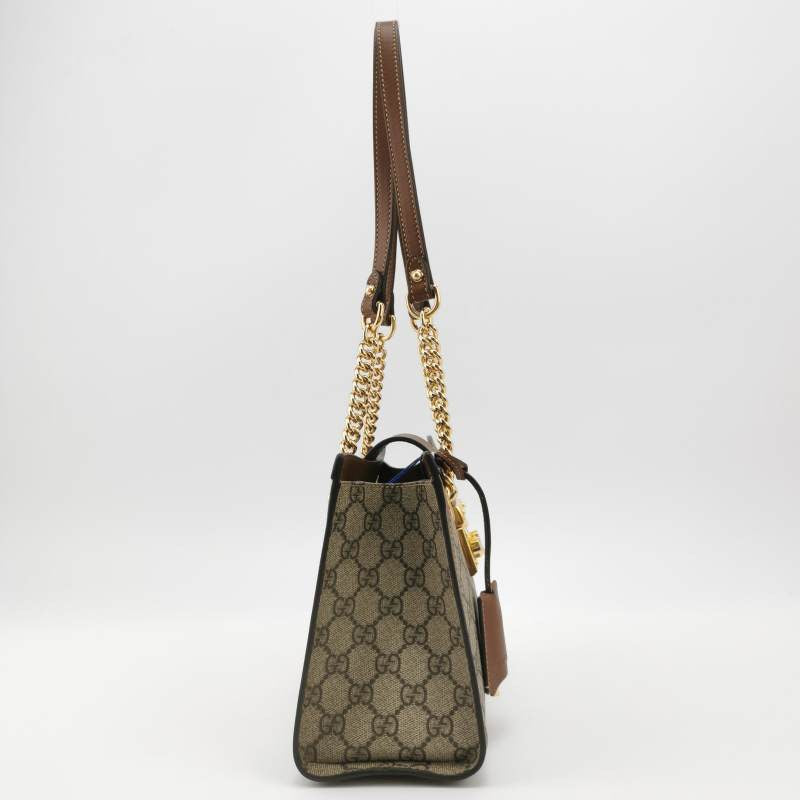 Gucci Padlock Small Cowhide GG Old Flower Lock Shoulder Bag