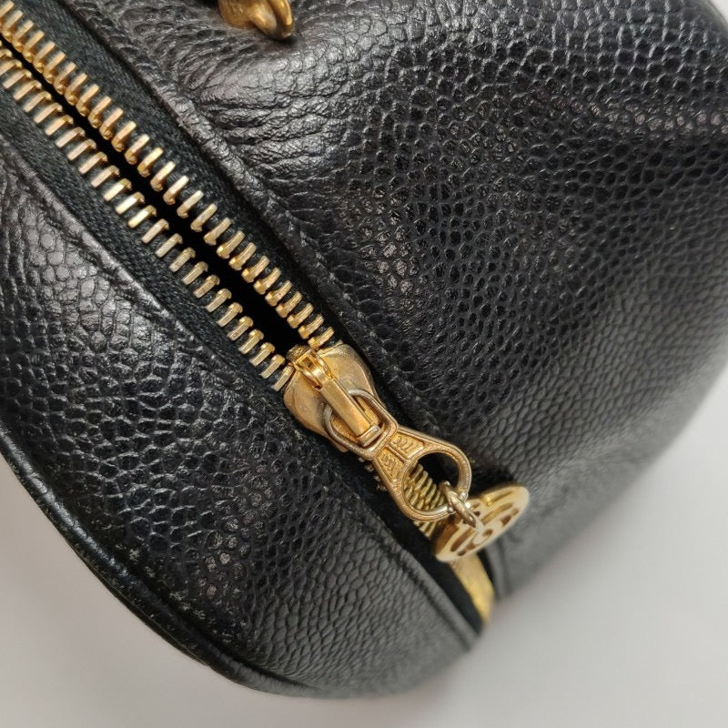 Chanel Litchi grain leather solid color double Clogo antique handbag crossbody bag shoulder bag