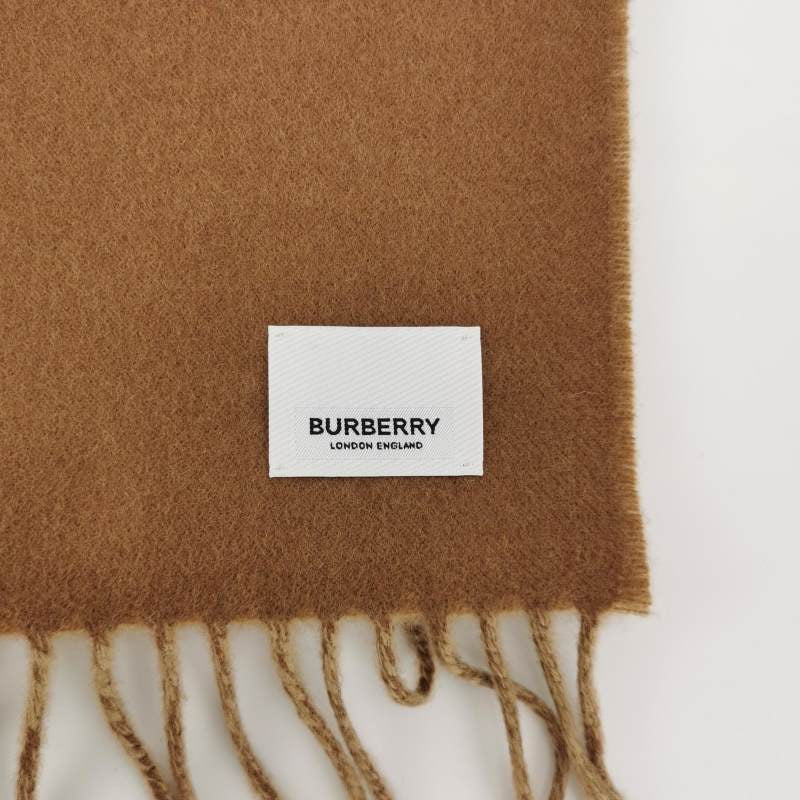 Burberry Wool Colorblocked Monogram Tassel Reversible Scarf