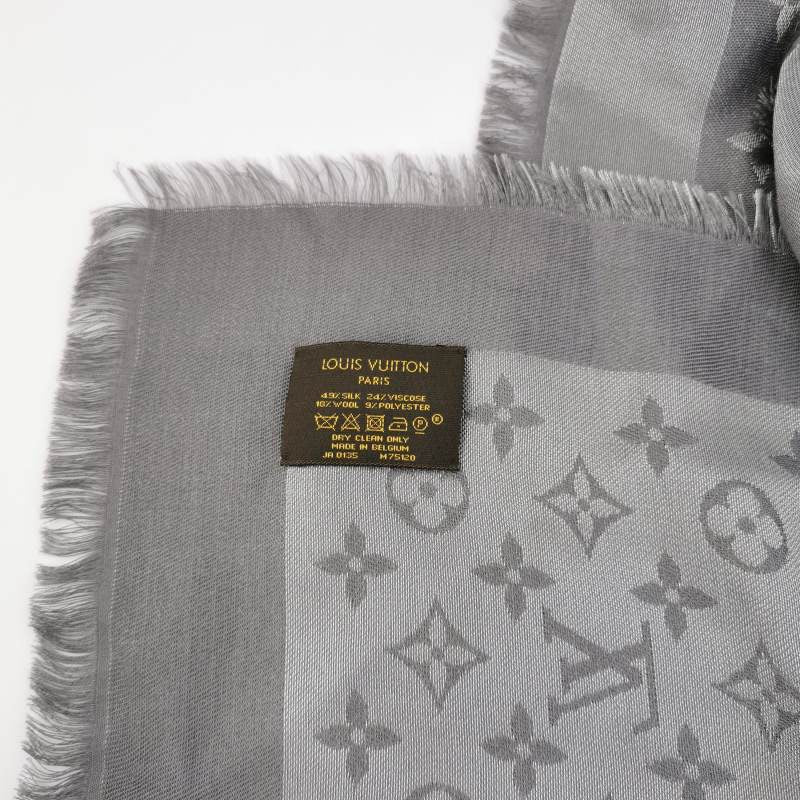 Louis Vuitton Monogram Shine Mulberry Silk and Wool Scarf