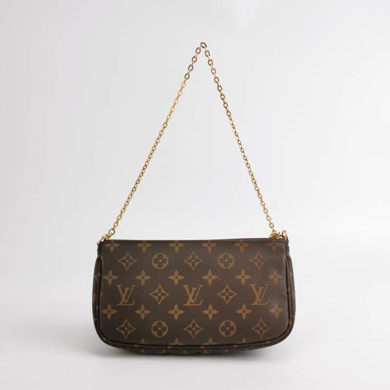 Louis Vuitton (LV) Multi Pochette Accessories 5 in 1 Vegetable Tanned Leather Old Flower Crossbody Bag Mother Bag Shoulder Bag