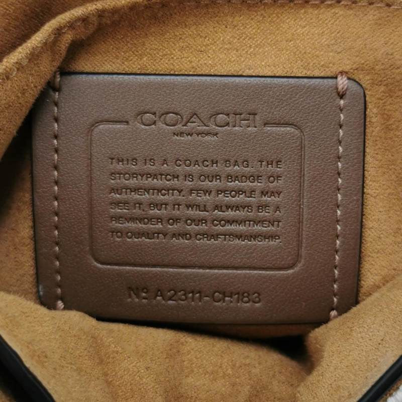 Coach Morgan Cowhide Canvas Colorblocked Carriage Buckle Crossbody Shoulder Bag