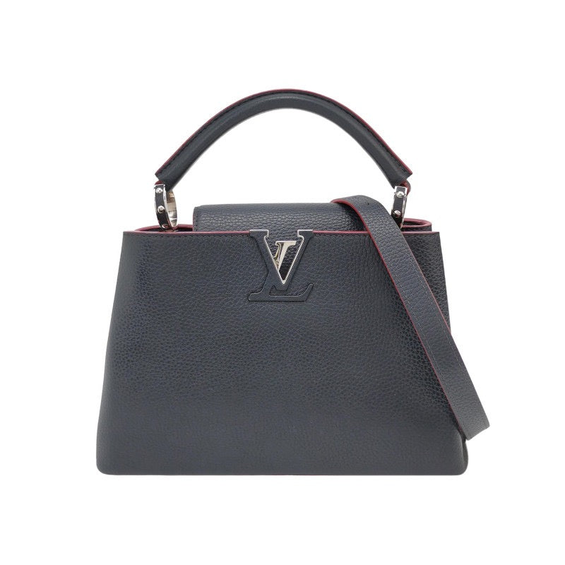 Louis Vuitton (LV) CapucinesBB Cowhide Solid Color Metal LV Buckle Crossbody Shoulder Bag