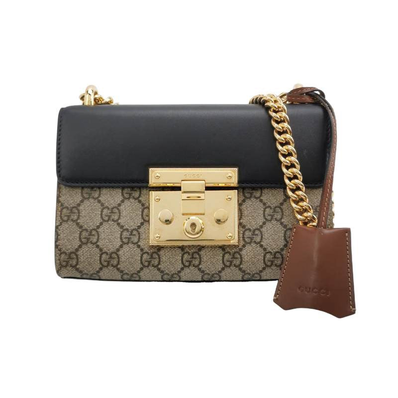 Gucci Padlock Small Cowhide Old Flower Patchwork Leather Lock Shoulder Bag